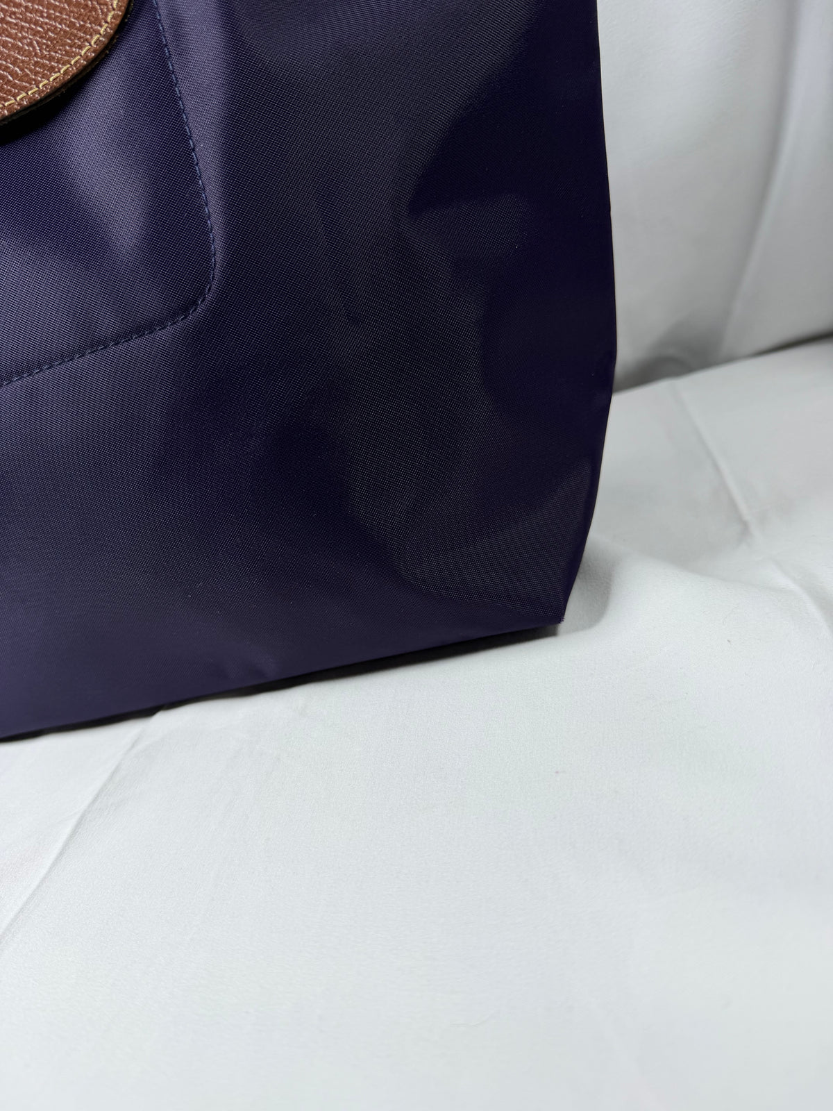 Longchamp Navy Blue/Purple Le Pliage Tote Bag