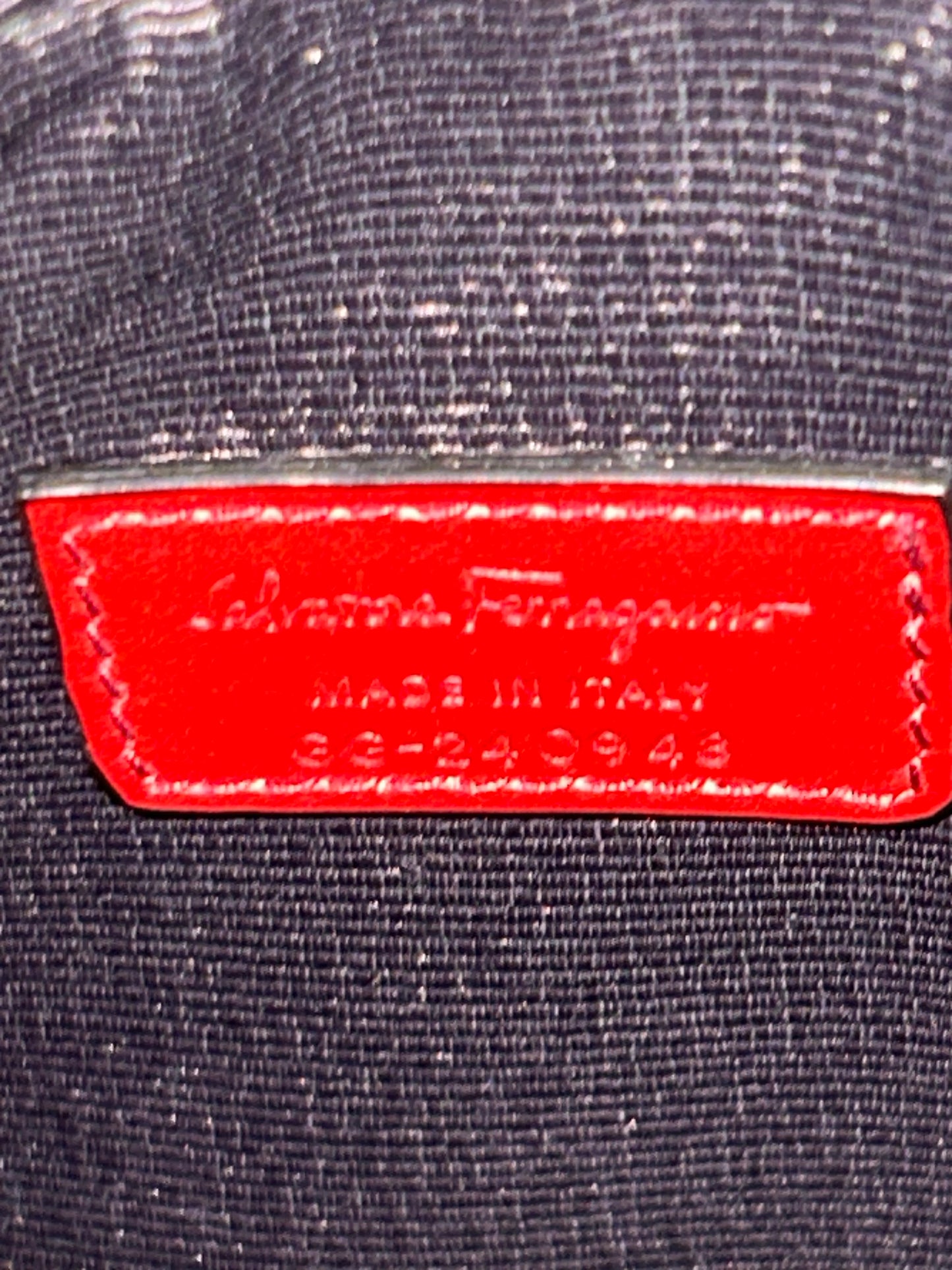 Salvatore Ferragamo Large Burgundy Leather Wristlet