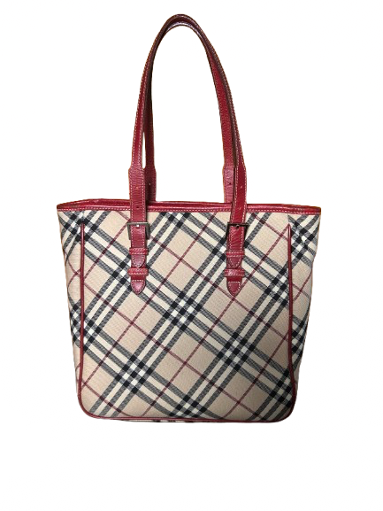 Burberry Classic Plaid and Red Handbag