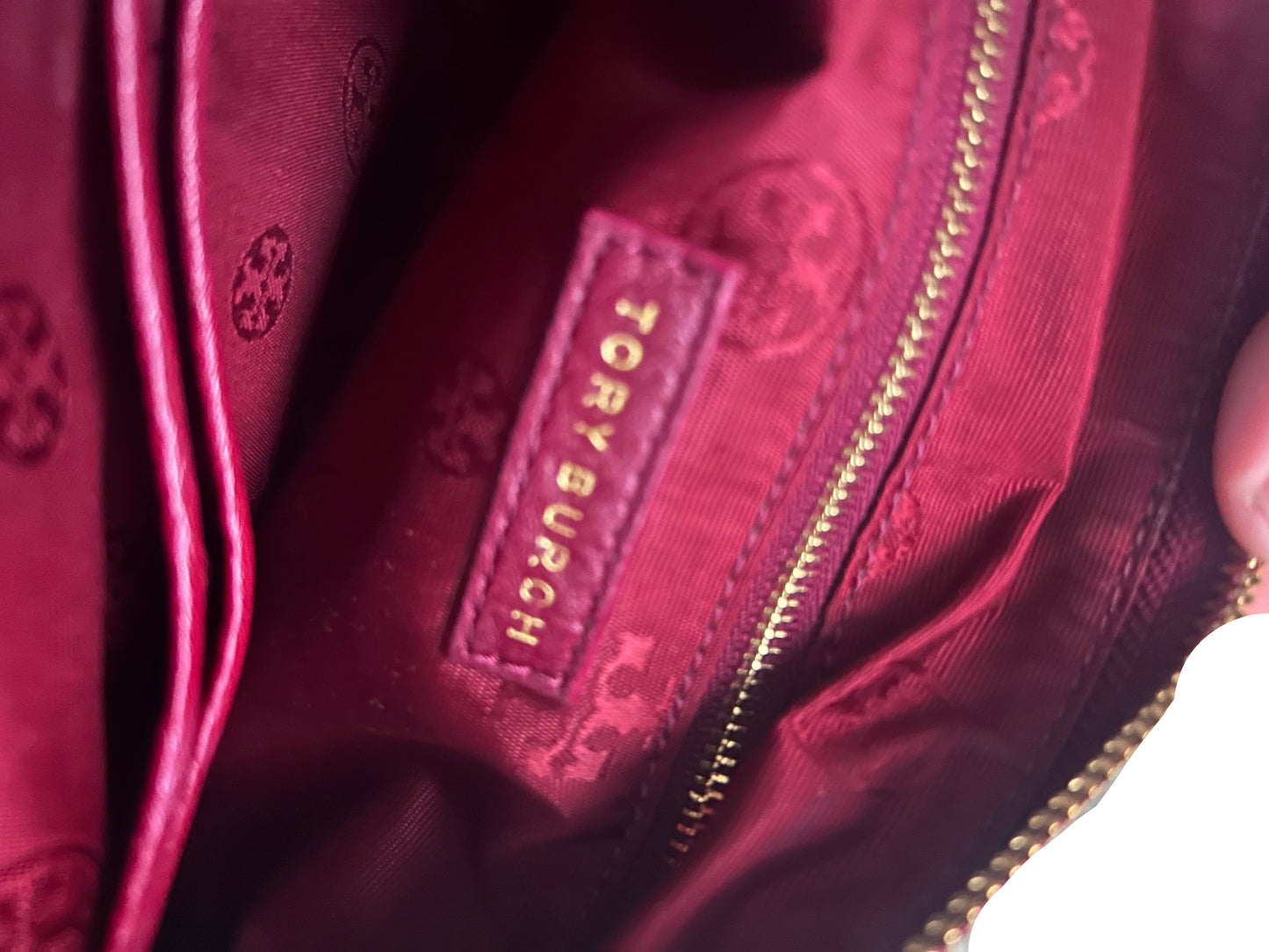 Tory Burch Burgundy Chained Crossbody