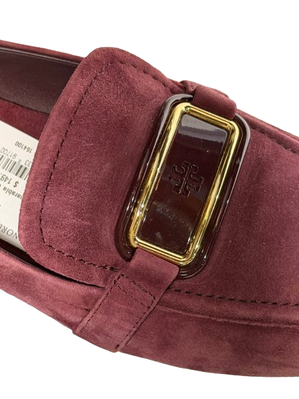Tory Burch Burgundy Suede Loafers