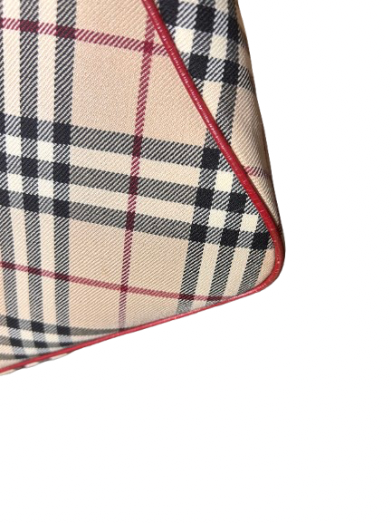 Burberry Classic Plaid and Red Handbag