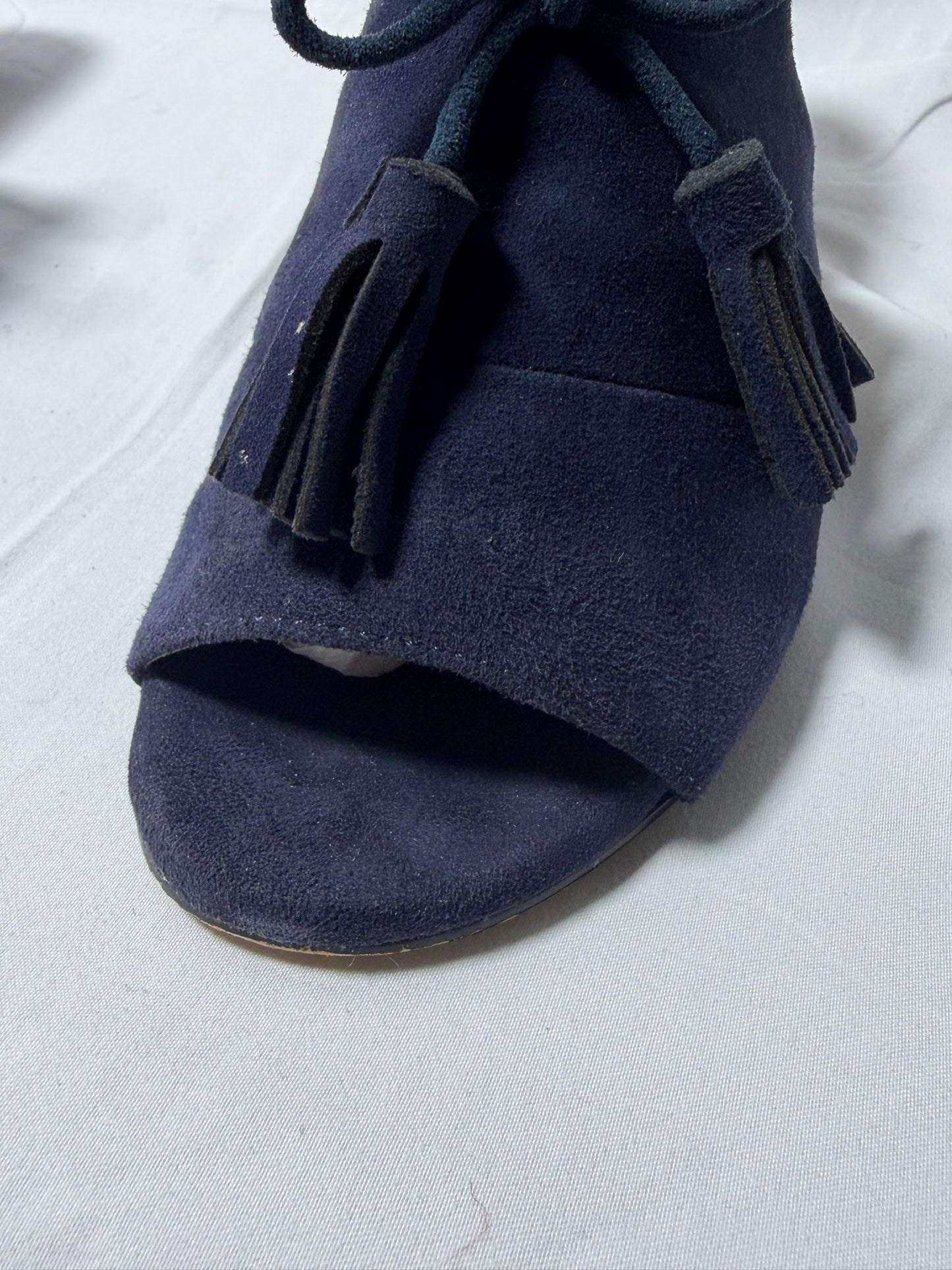 Karl Lagerfeld Blue Suede Open Toe Shoes