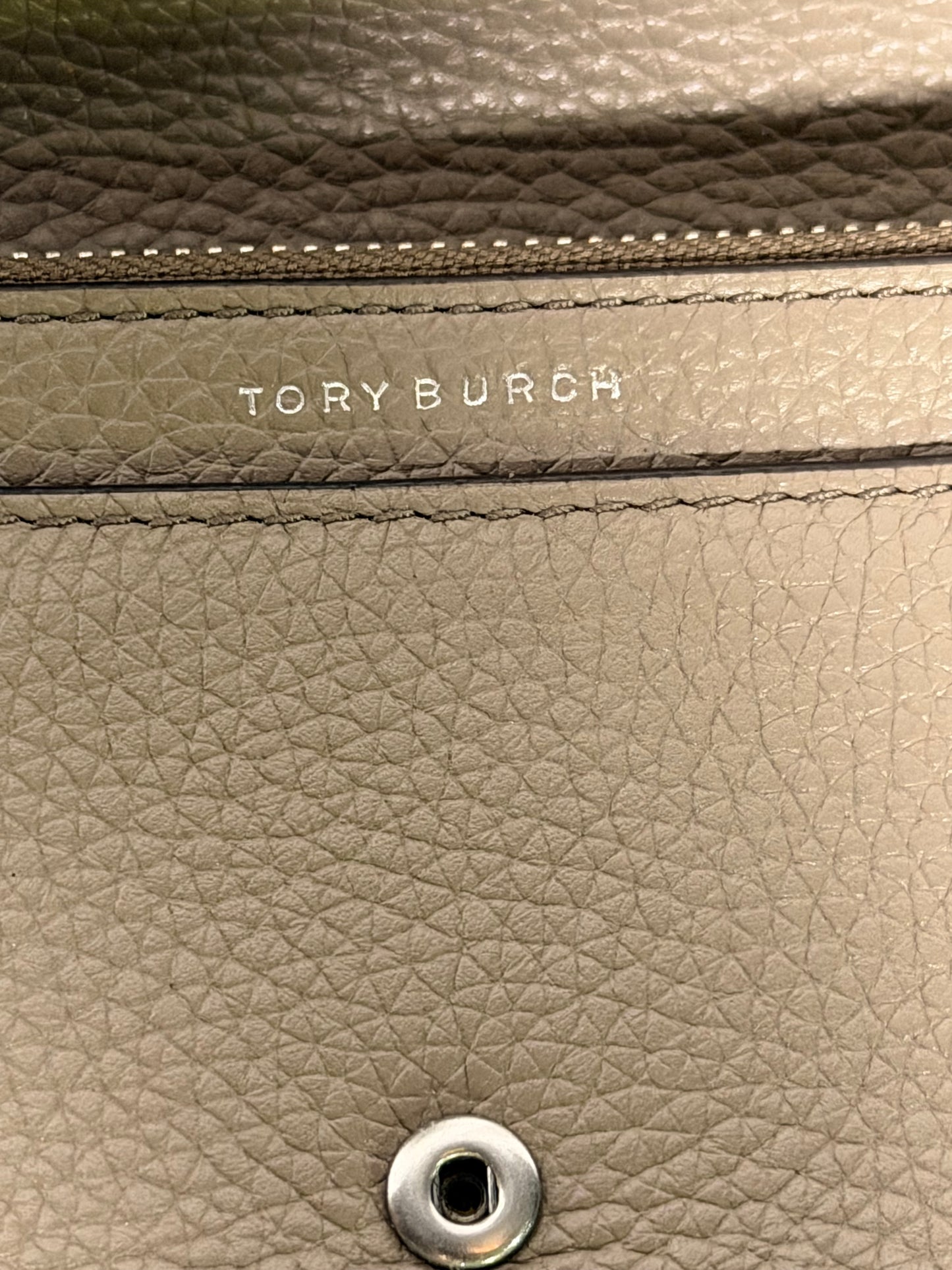Tory Burch Grey Wristlet Clutch