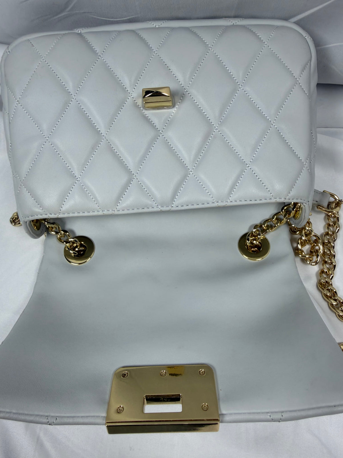 Kate Spade Grey Quilted Leather Crossbody/Shoulder Bag