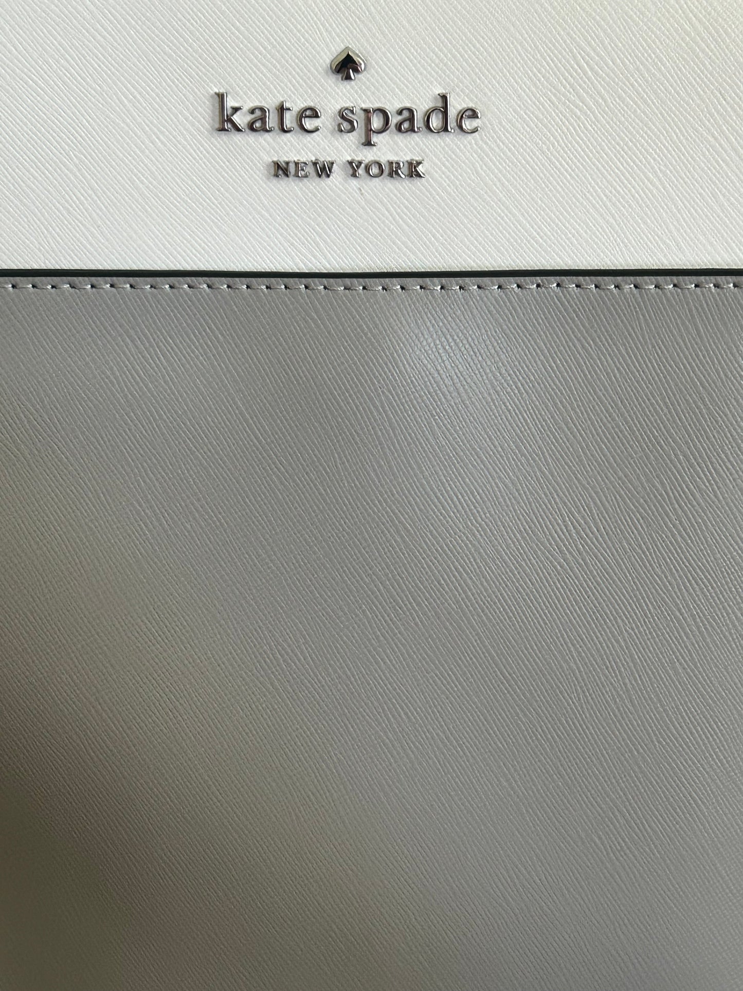 Kate Spade Large White Grey Tote