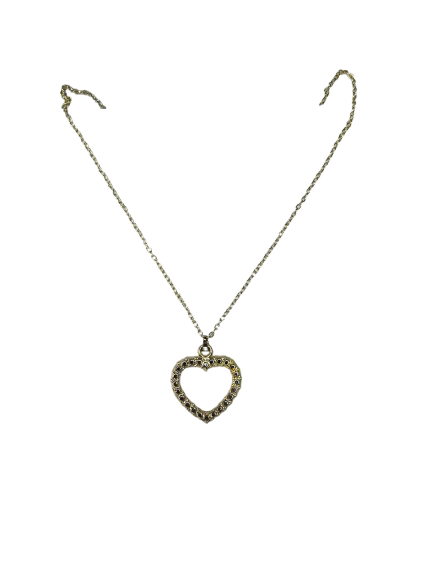 Gold Diamond Heart Necklace