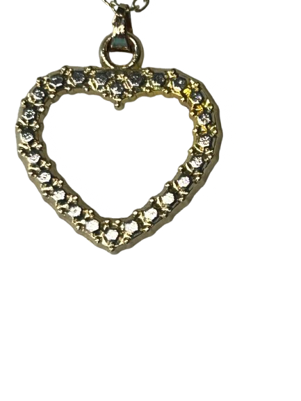 Gold Diamond Heart Necklace