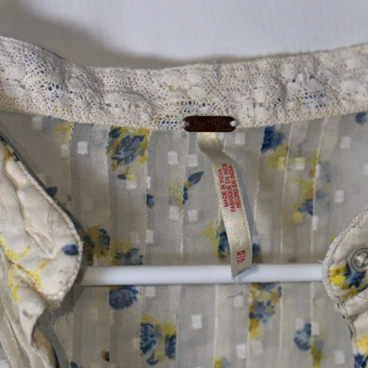 Free People Floral Button Down Blouse
