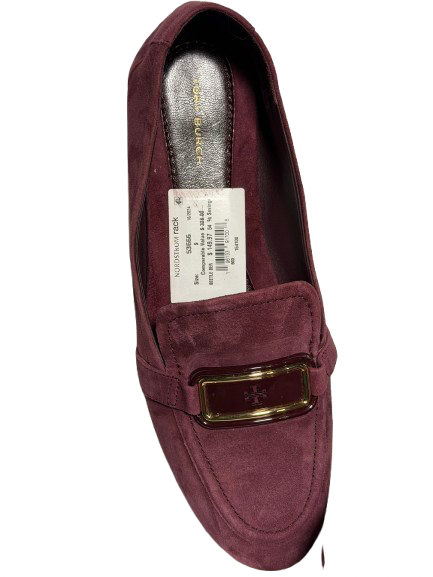 Tory Burch Burgundy Suede Loafers