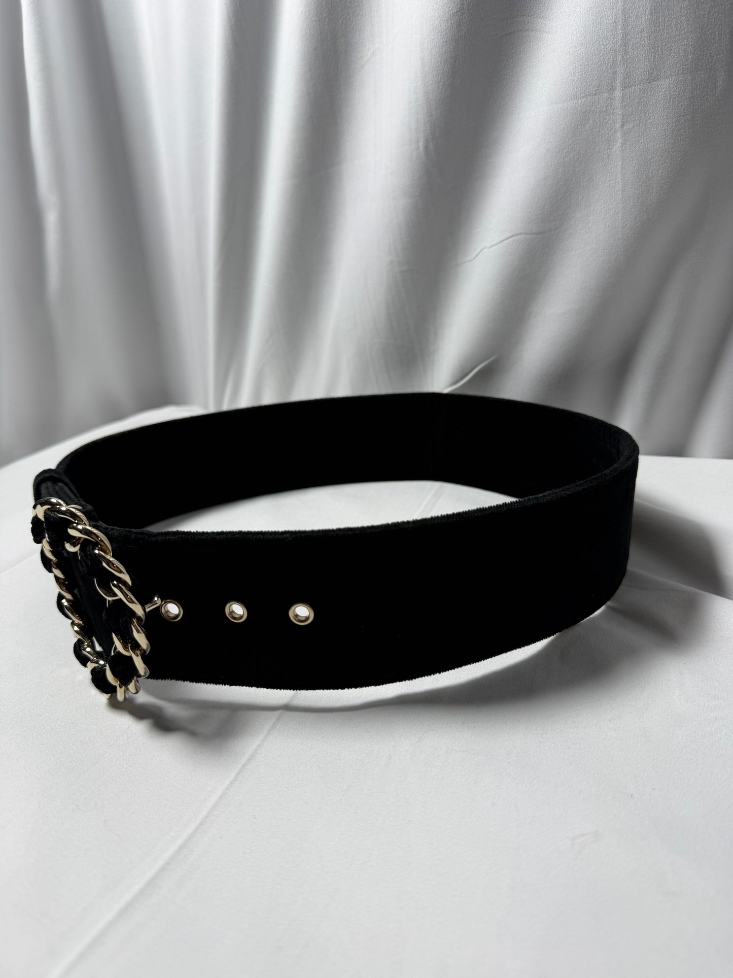 Chanel Iconic Velour Chain Belt