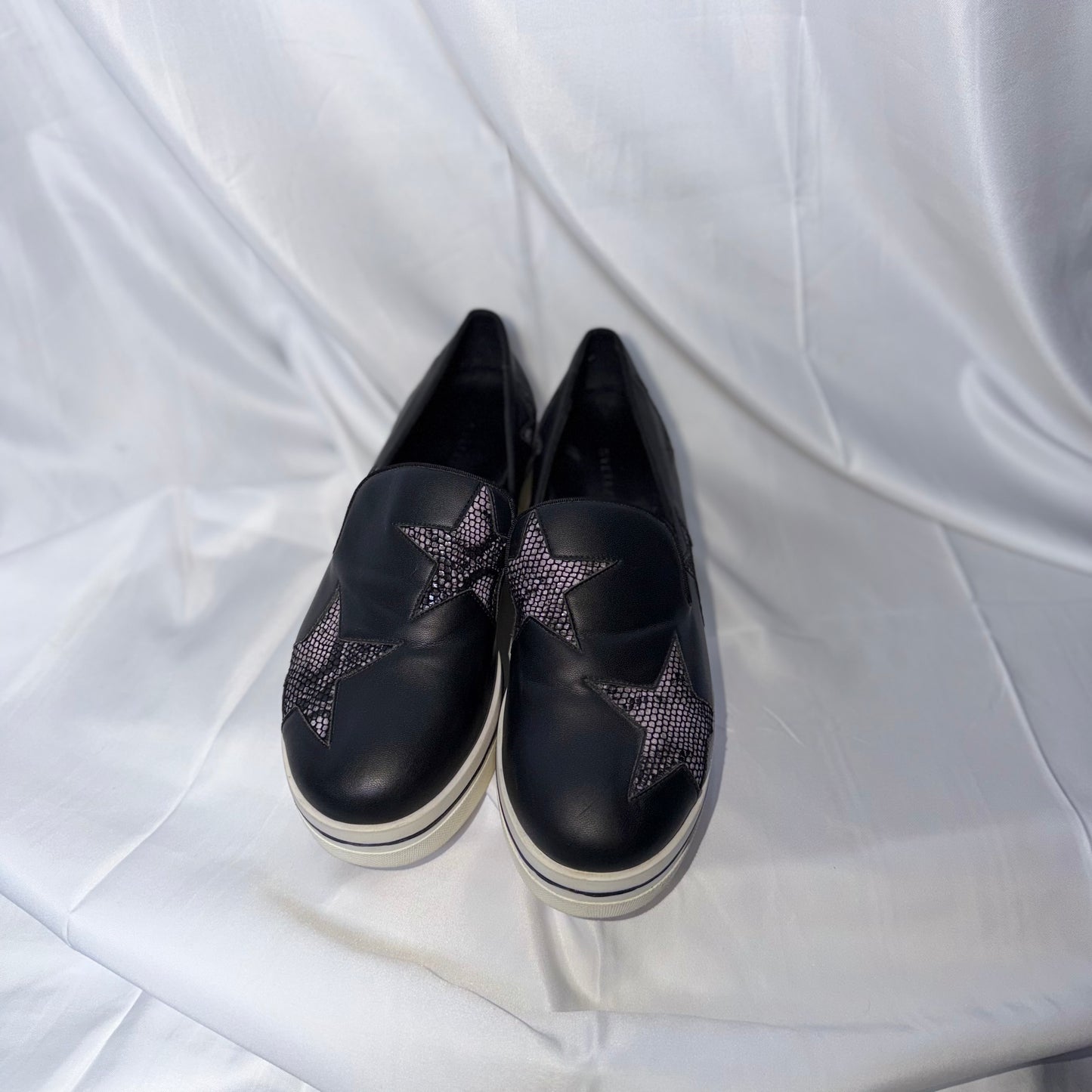 Stella McCartney Black Star Print Platform Shoes