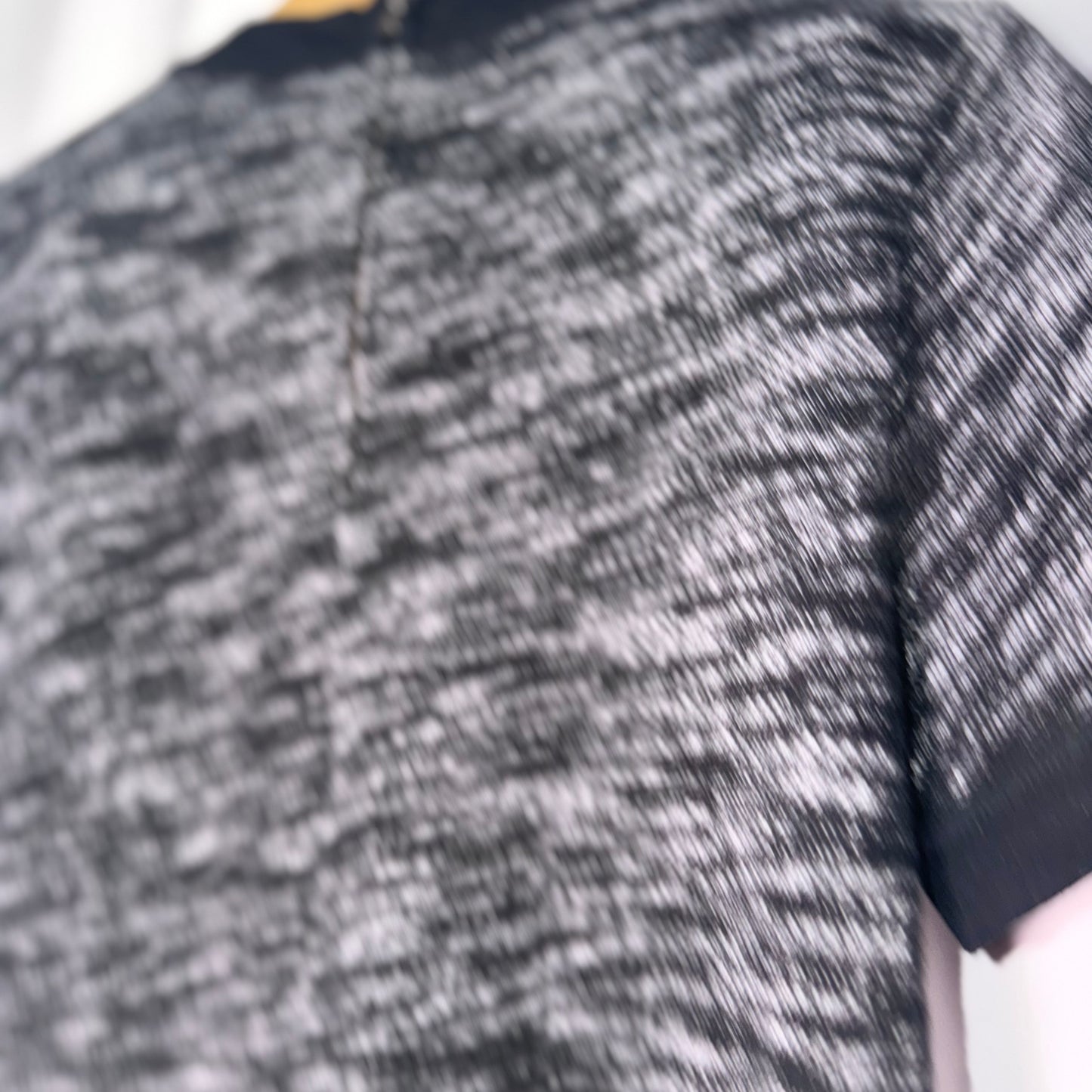 Madewell Grey and Black Rhinestones Neckline Top