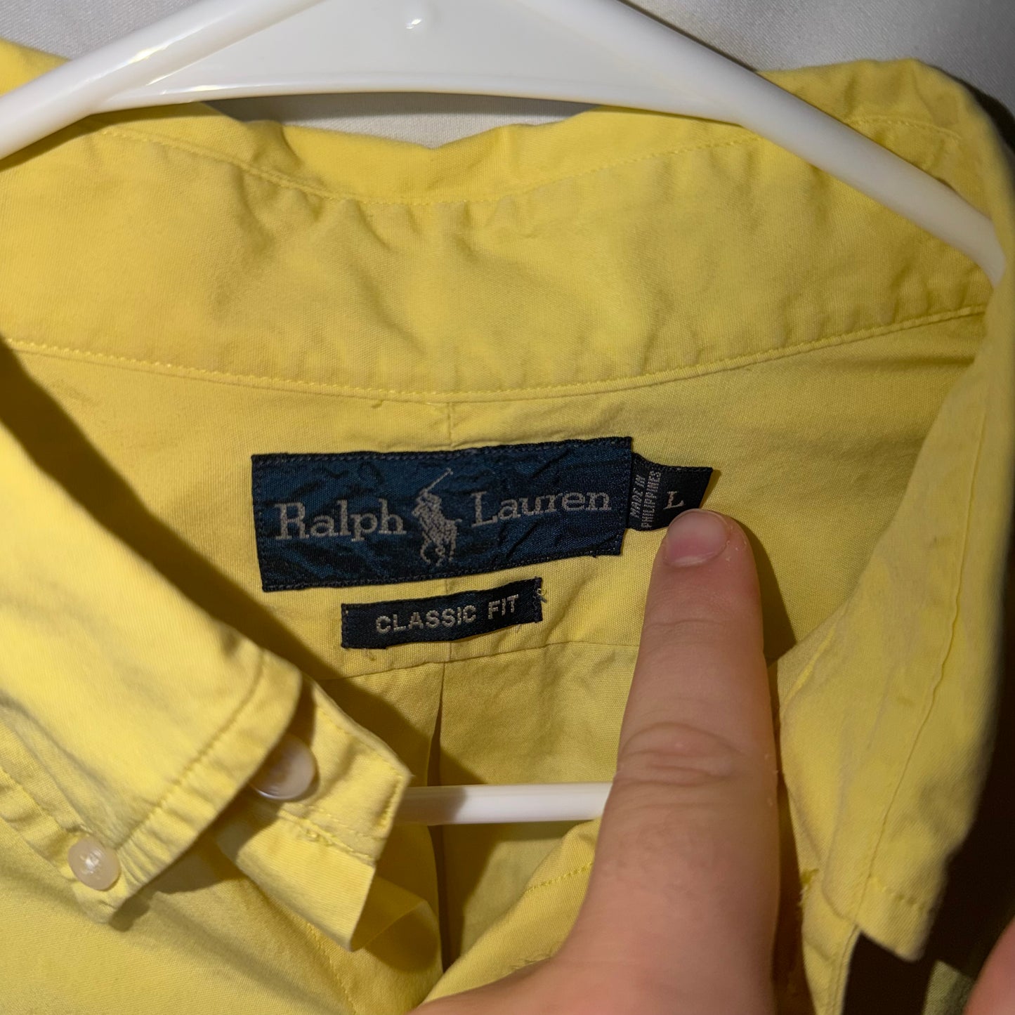 Ralph Lauren Yellow Short Sleeved Button Down
