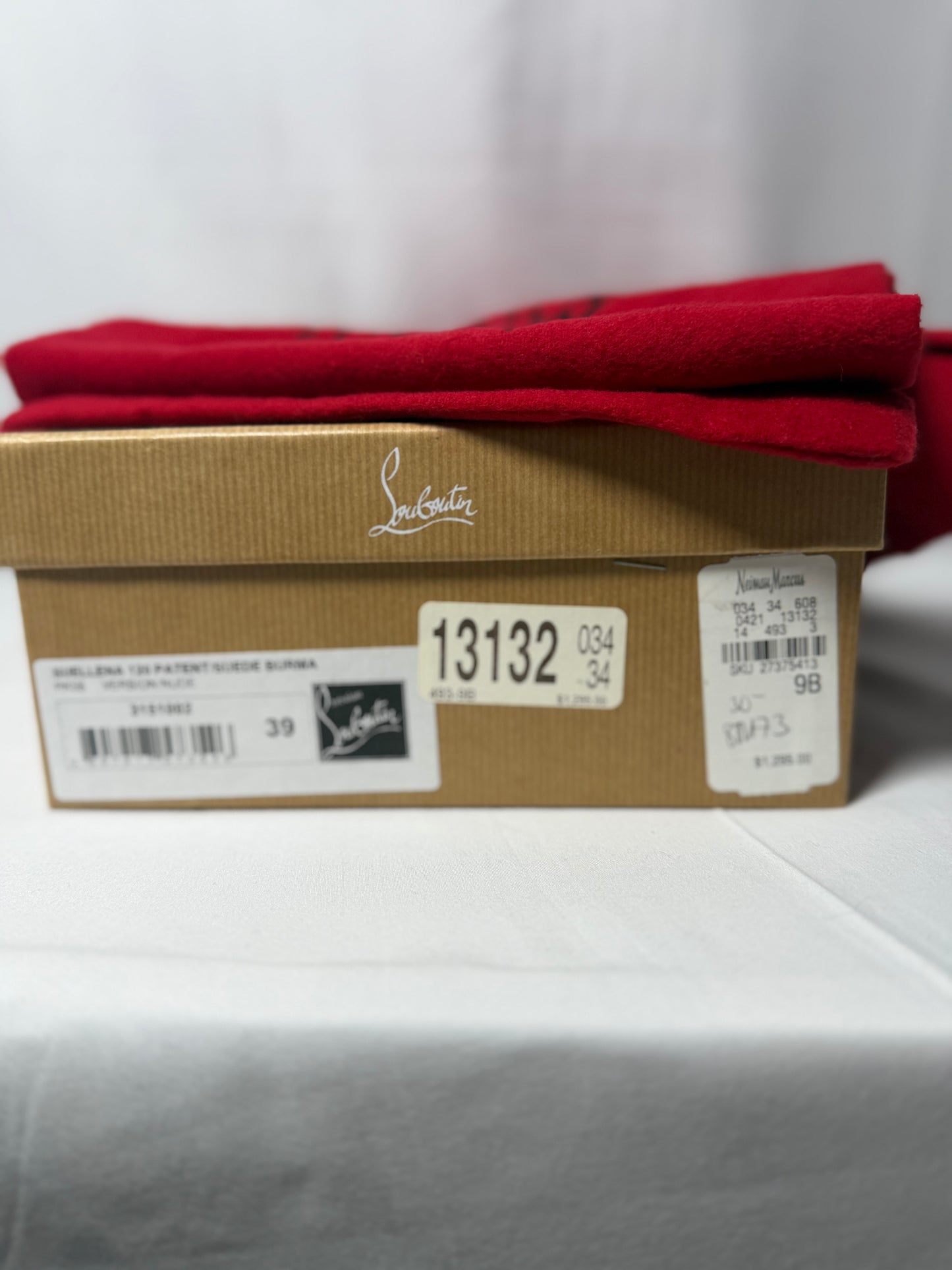 Christian Louboutin Suellena 120 Patenet/Suede Burma Size 39