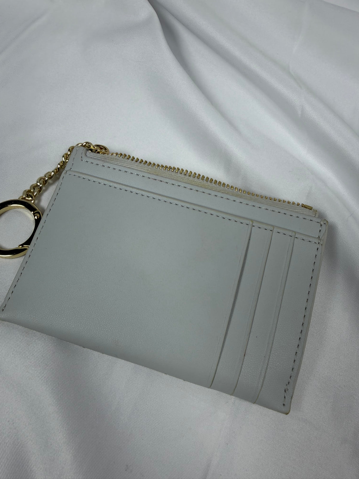 Kate Spade Grey Quilted Leather Card Holder