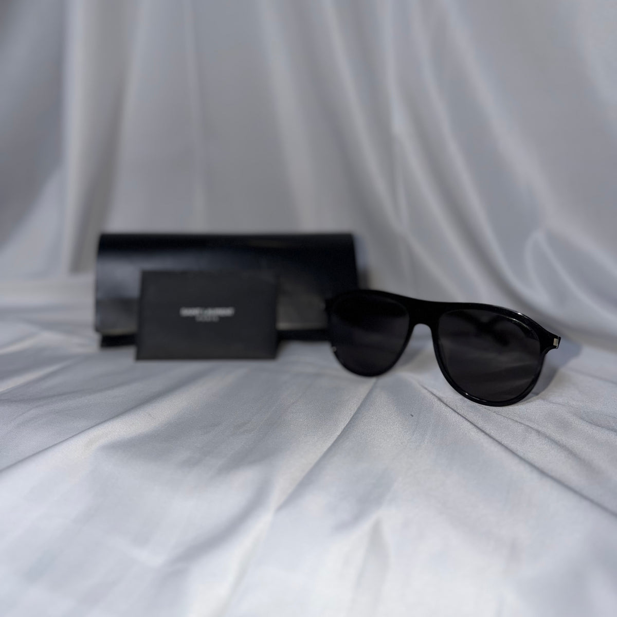 Saint Laurent Black Round Sunglasses