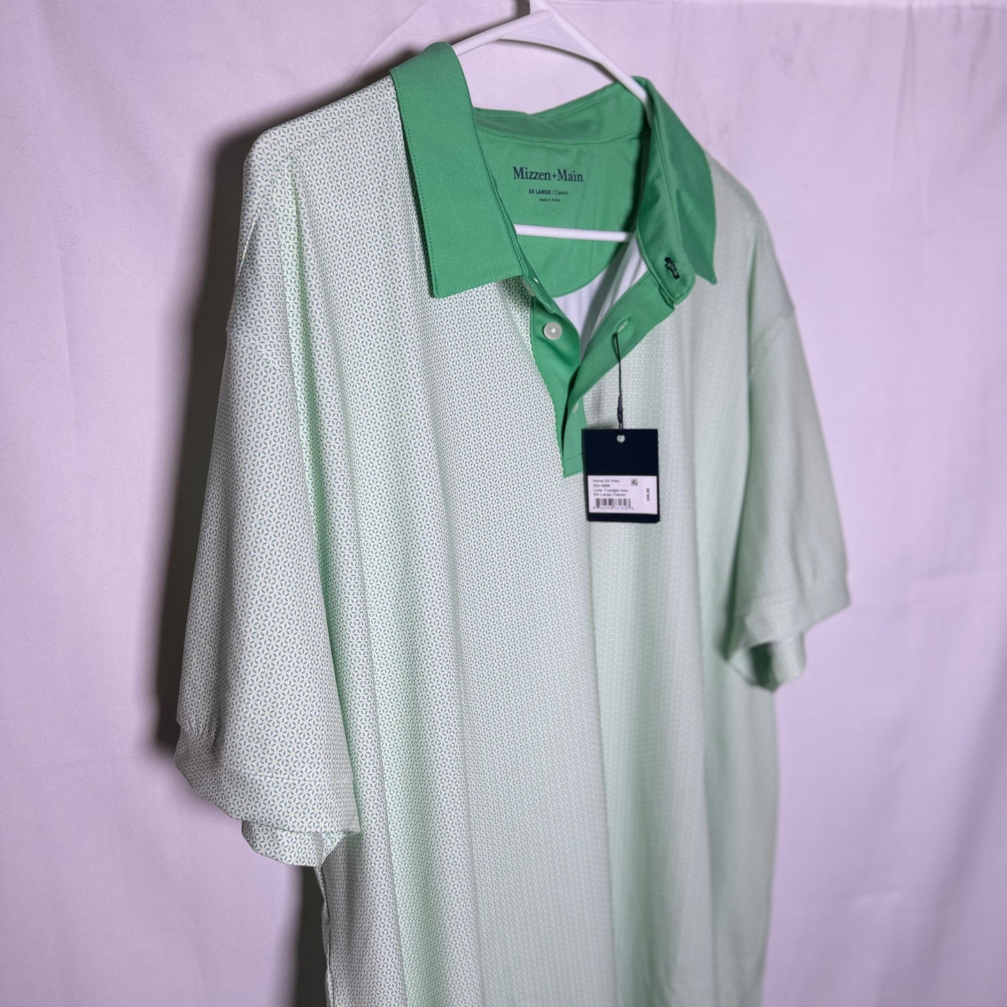 Mizzen-Main Green and White Polo Brand New