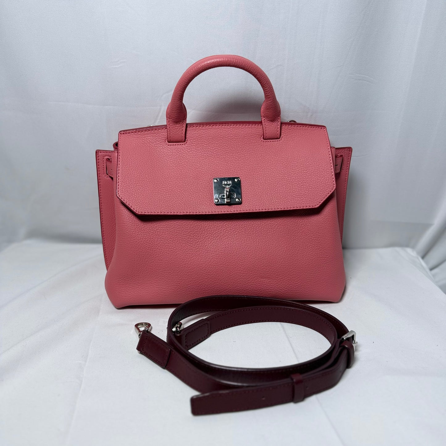 MCM Pink Leather Handbag Ultra Rare