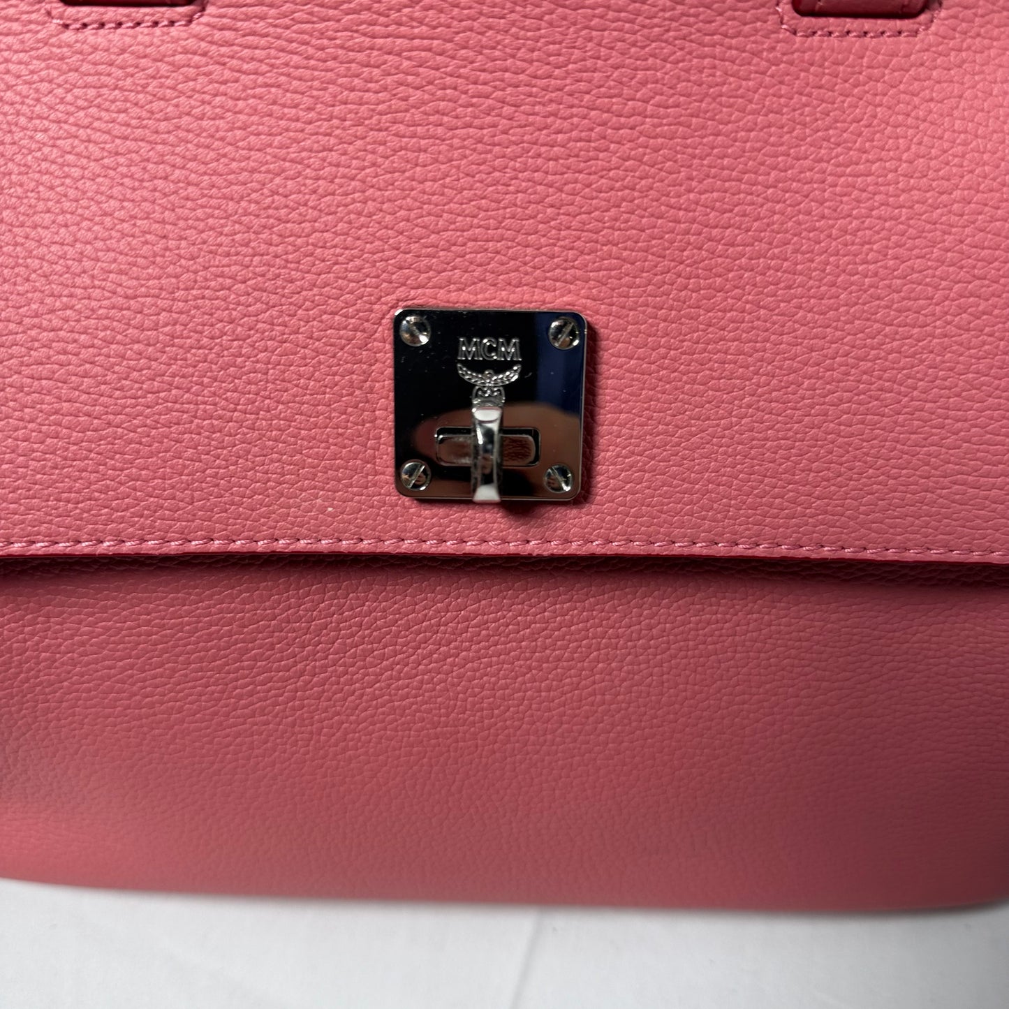 MCM Pink Leather Handbag Ultra Rare