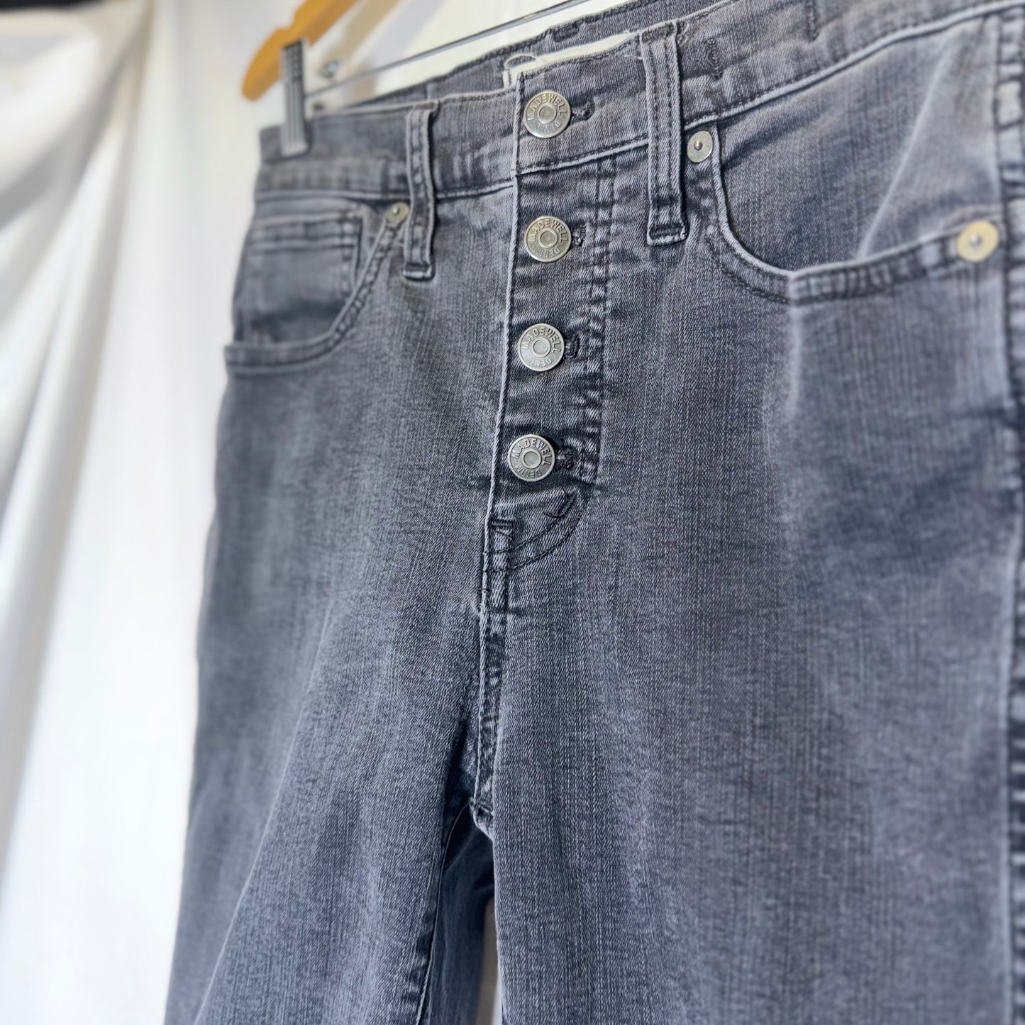 Madewell 10” High Rise Skinny Jeans Black Denim
