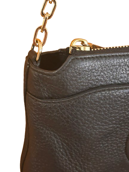 Tory Burch Black Leather Chain Crossbody