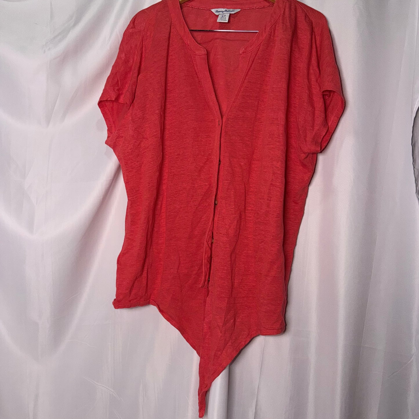 Tommy Bahama Coral 100% Linen Women’s Blouse