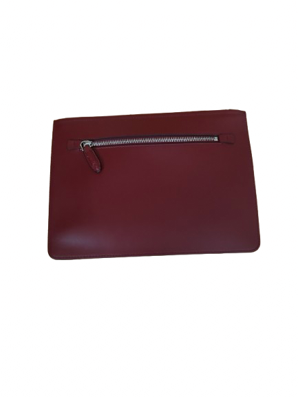 Salvatore Ferragamo Large Burgundy Leather Wristlet￼