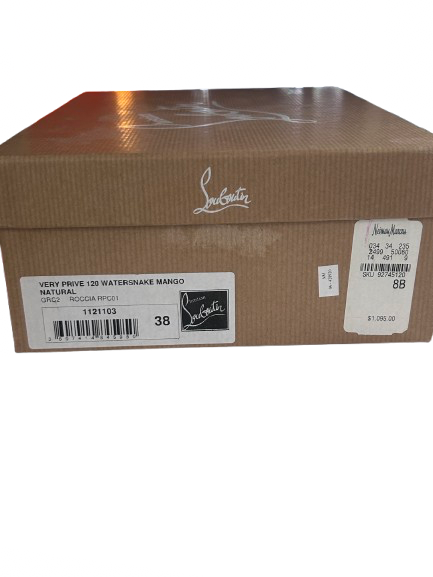 Christian Louboutin Grey Snake Skin Stiletto ￼