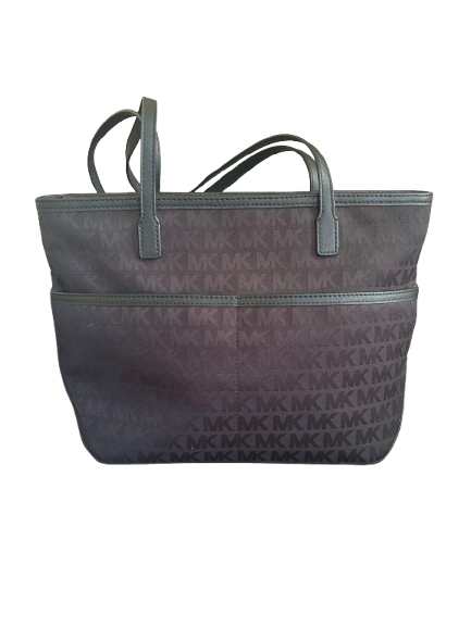 Michael Kors Black Canvas and Leather Purse