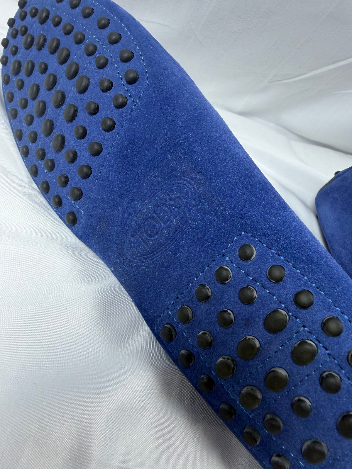 Tods Women’s Blue Suede Loafers