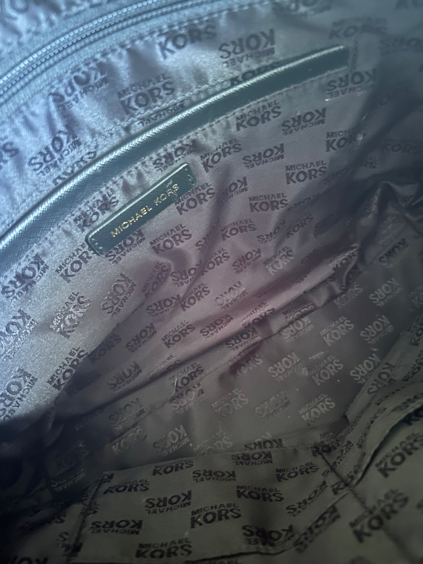 Michael Kors Black Canvas and Leather Purse