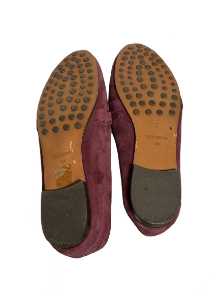 Tory Burch Burgundy Suede Loafers
