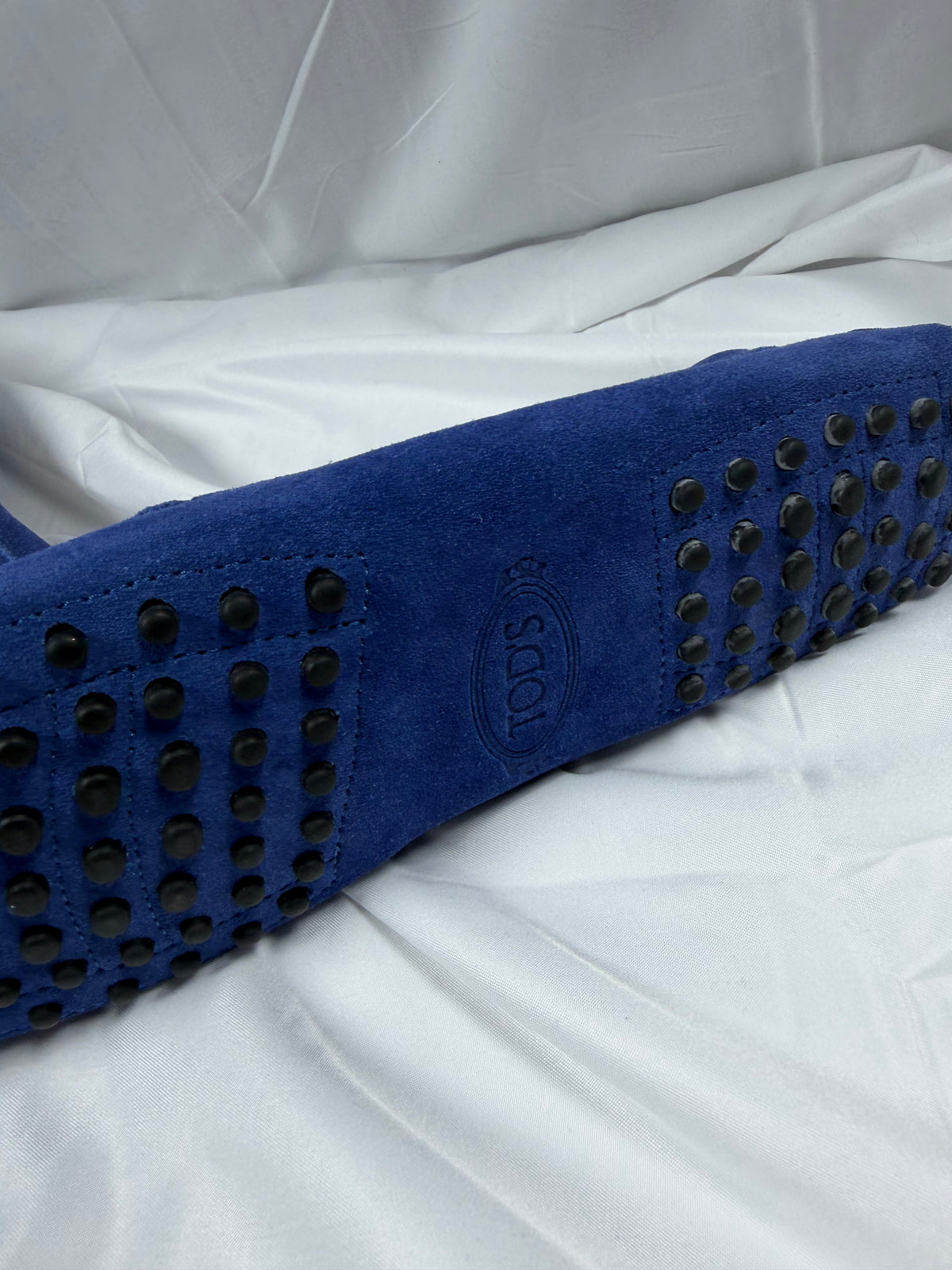 Tods Women’s Blue Suede Loafers