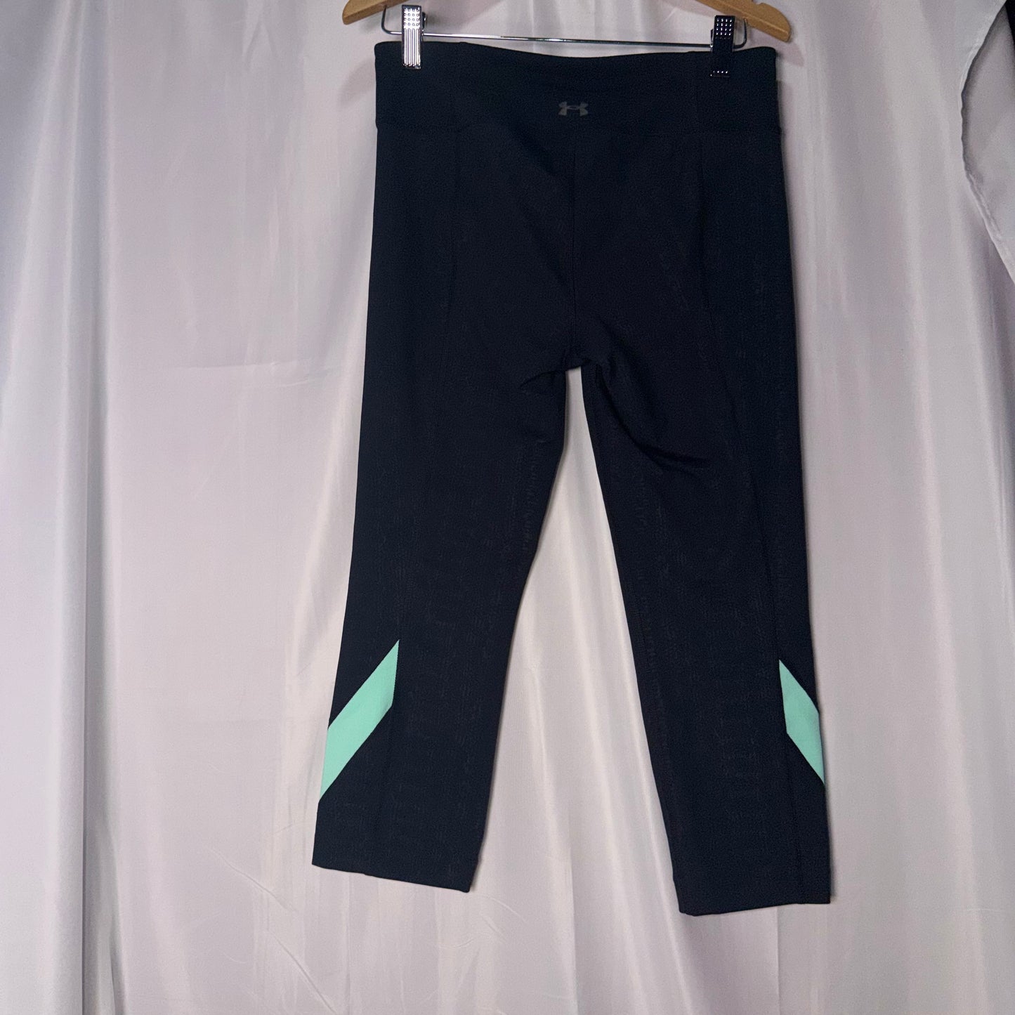 Under Armour Women’s Leggings Brand Nes Black and Mint