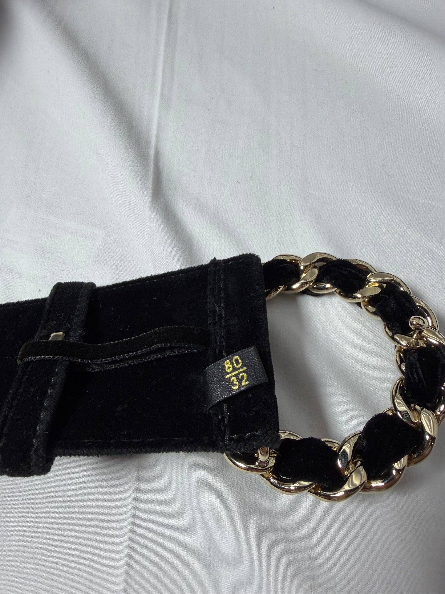 Chanel Iconic Velour Chain Belt