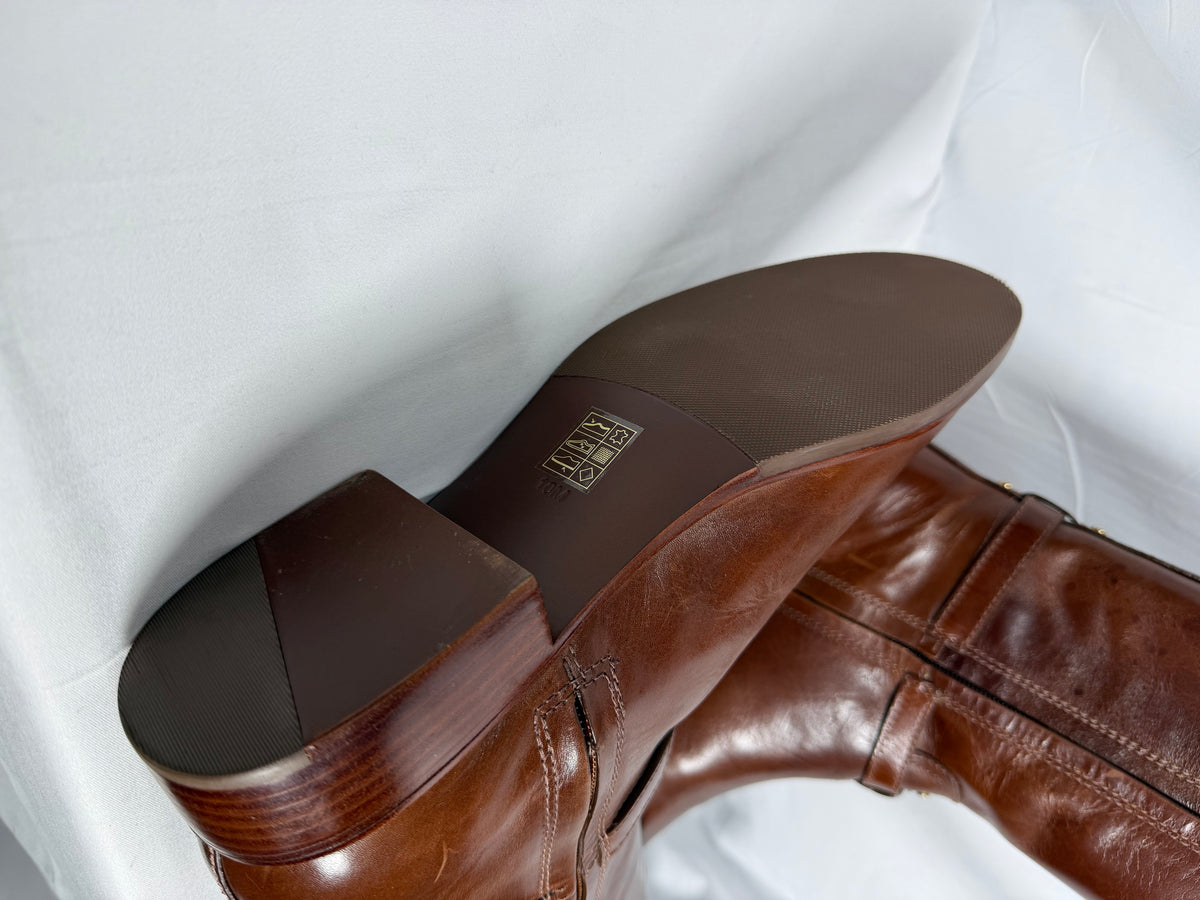 Tory Burch Almond Leather Eloise Riding Boots