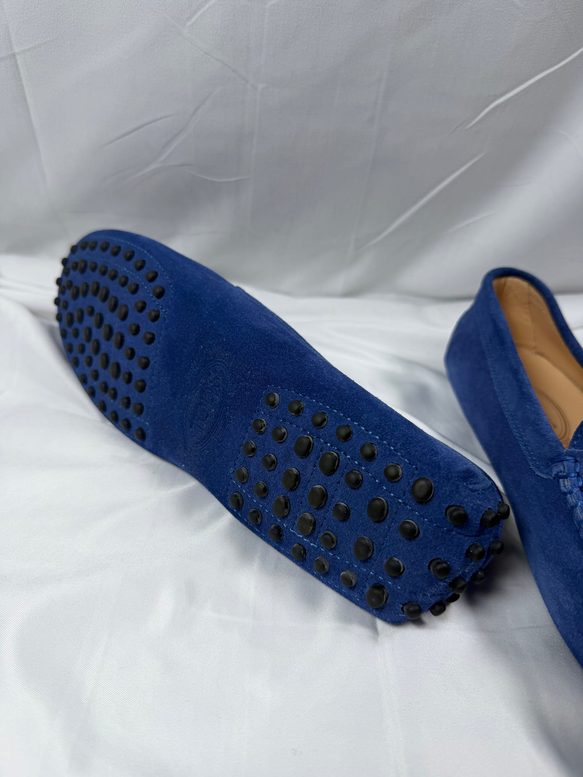 Tods Women’s Blue Suede Loafers