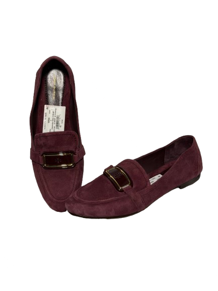 Tory Burch Burgundy Suede Loafers