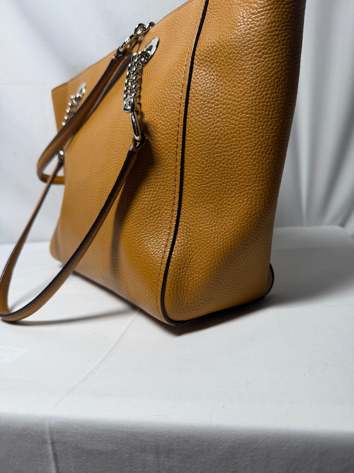 Coach Brown Leather Chain Tote