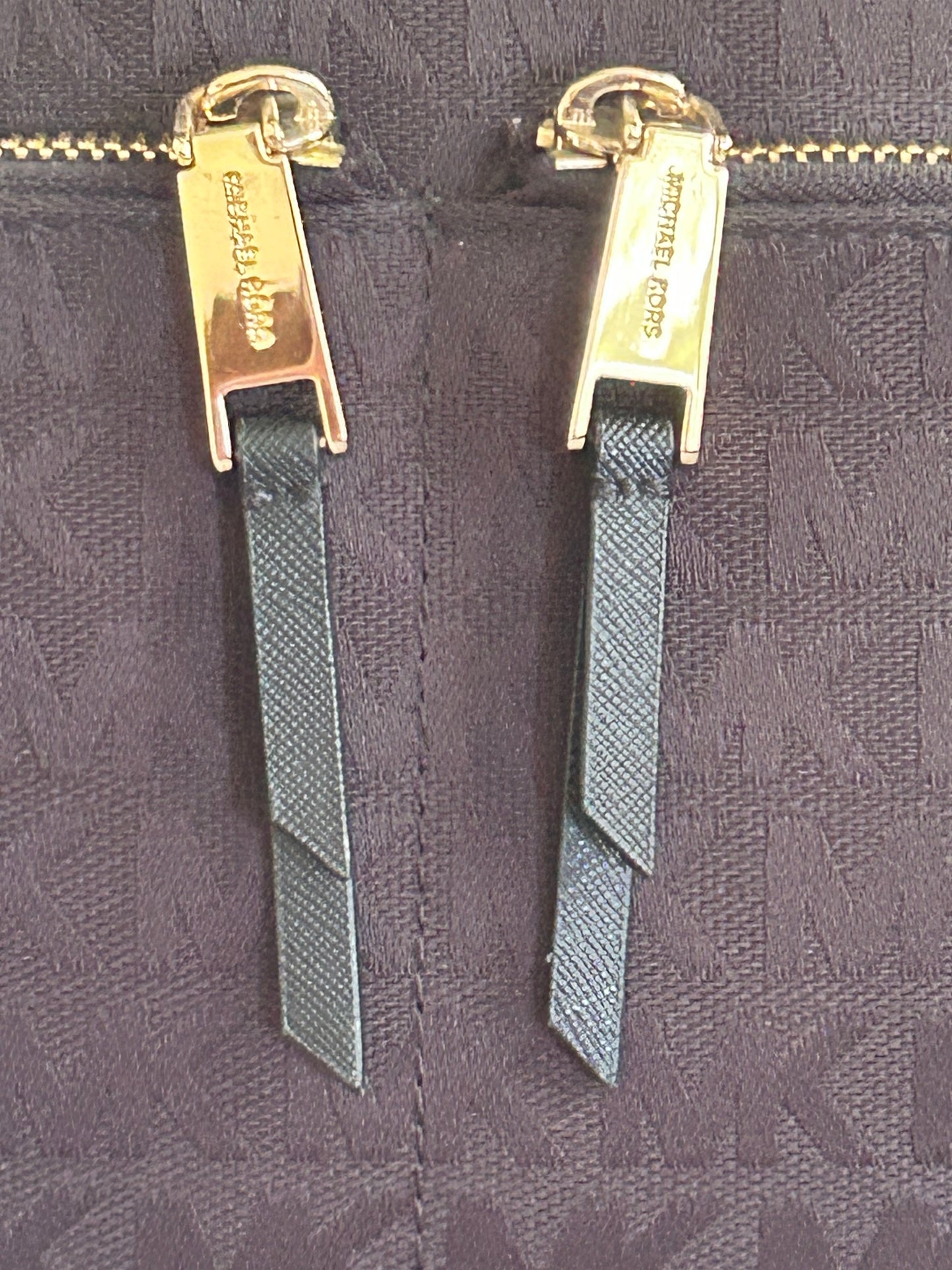 Michael Kors Black Canvas and Leather Purse