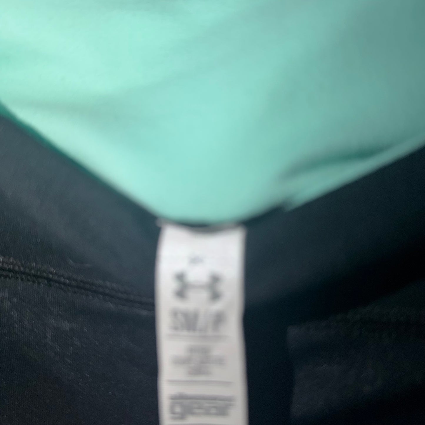 Under Armour Women’s Leggings Brand Nes Black and Mint