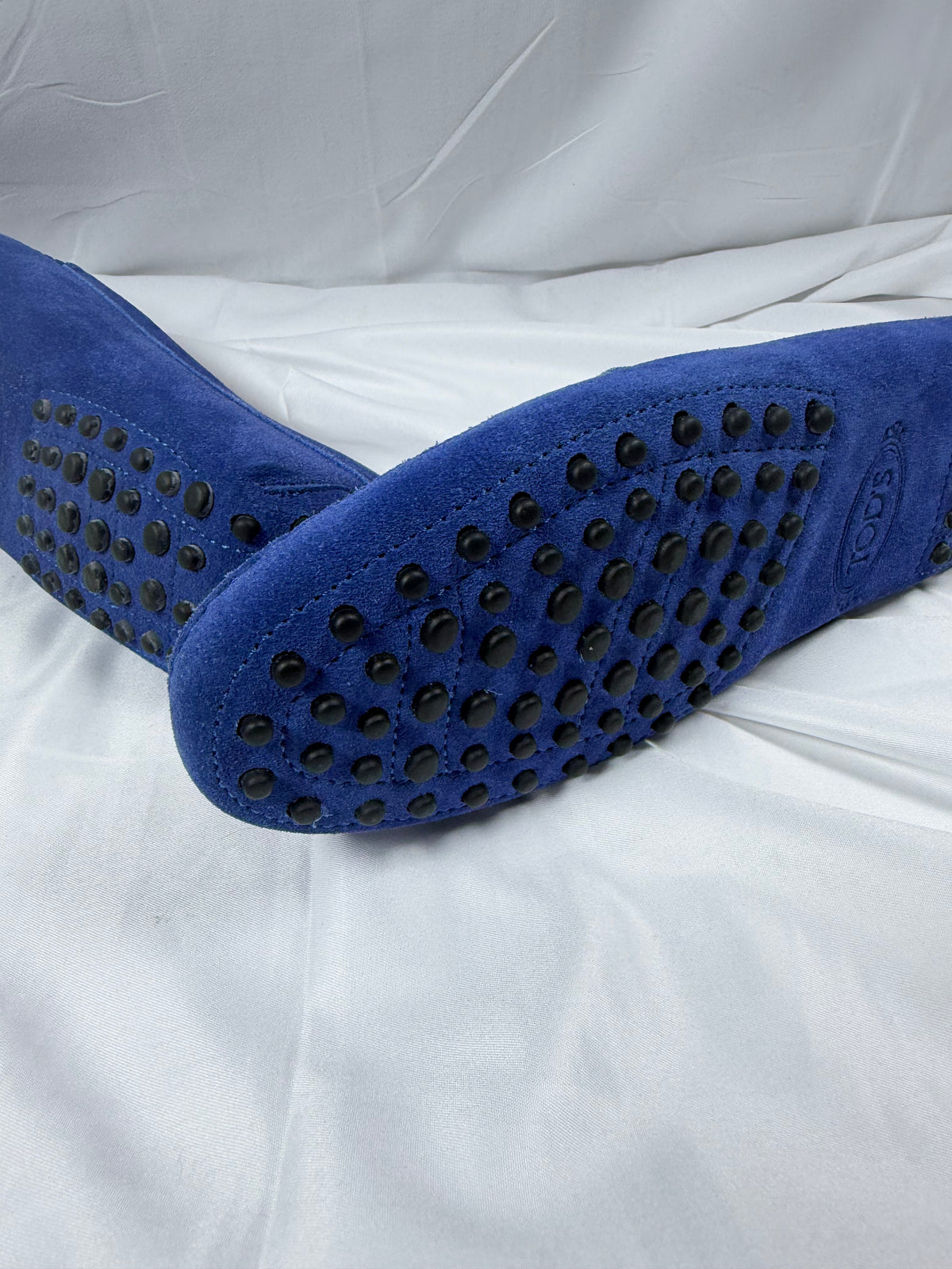 Tods Women’s Blue Suede Loafers
