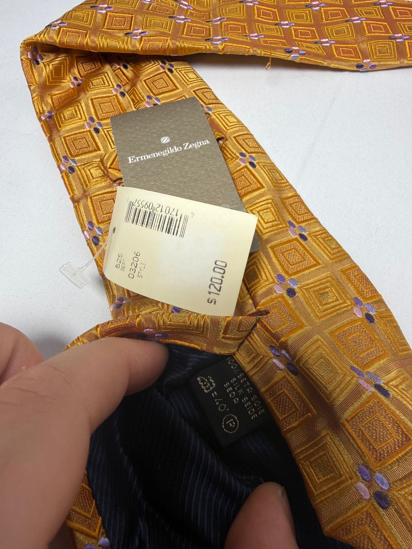 Zegna Brand New Silk Tie Made in Italy
