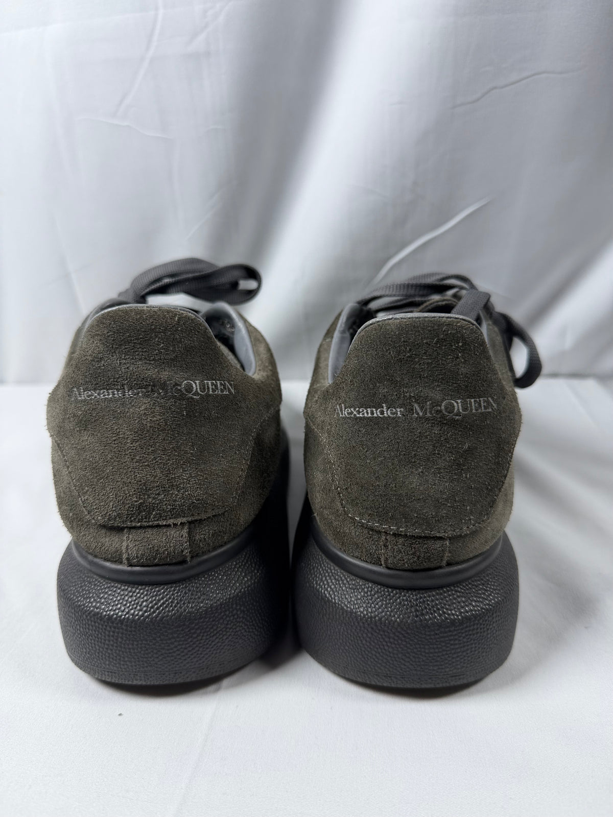 Alexander McQueen Men’s Green Suede and Grey Sneakers