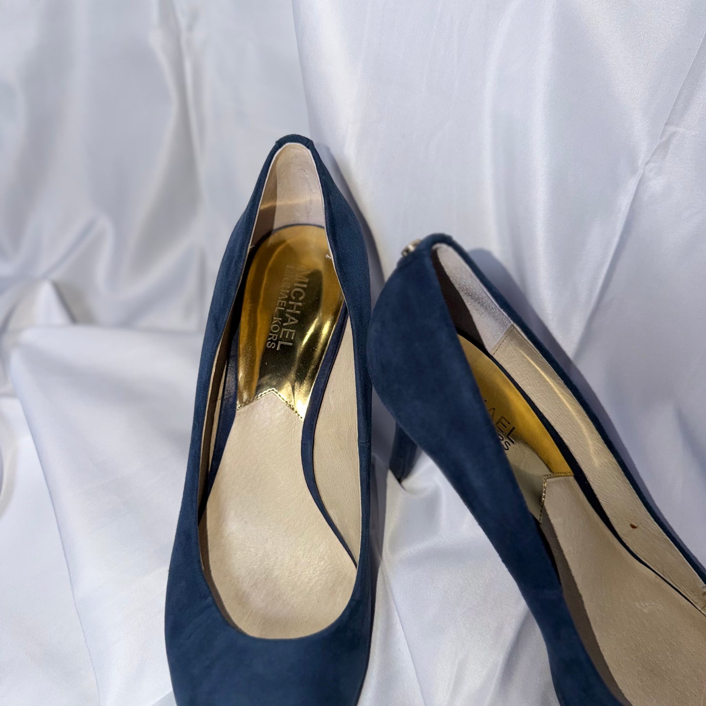 Michael Kors Blue Suede Heels