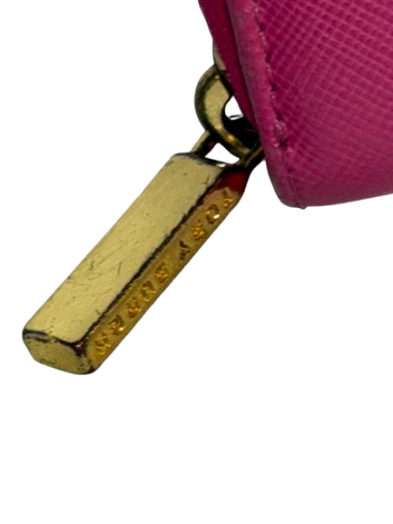 Tory Burch Hot Pink Long Zip Wallet