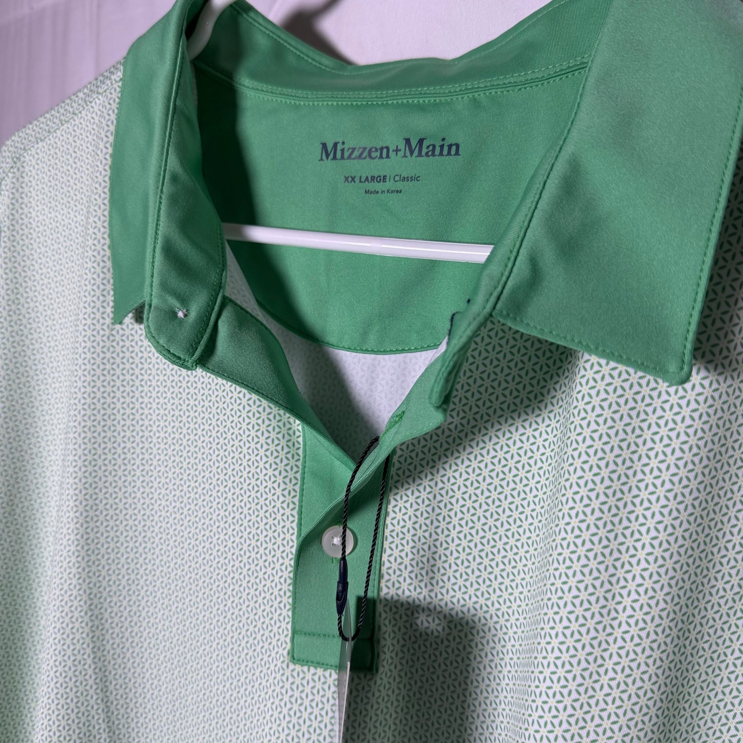 Mizzen-Main Green and White Polo Brand New