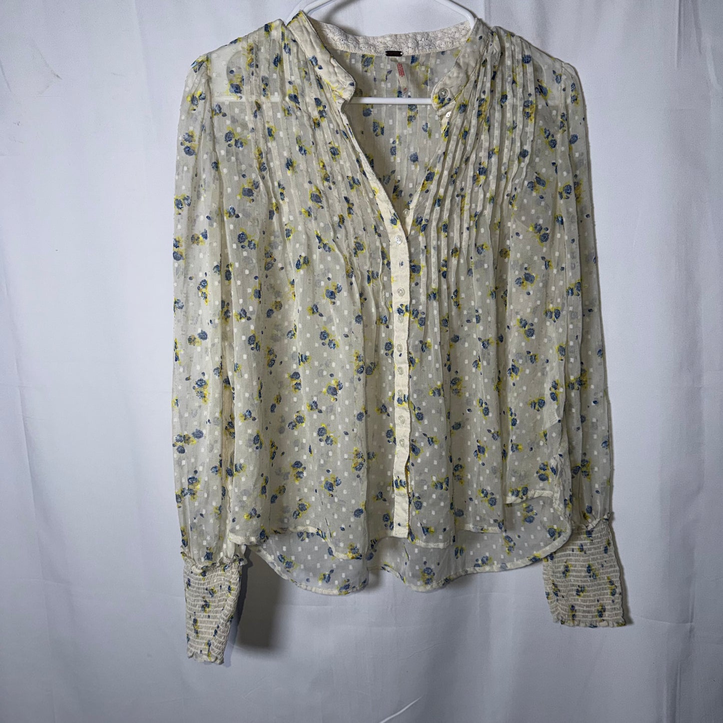 Free People Floral Button Down Blouse
