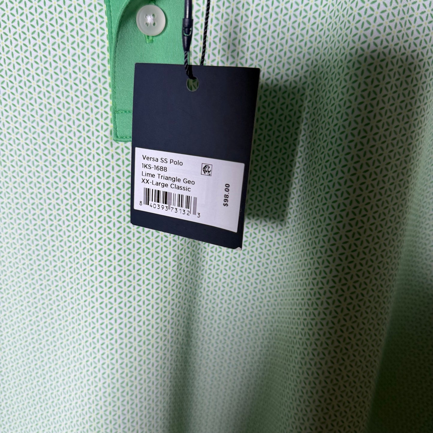 Mizzen-Main Green and White Polo Brand New